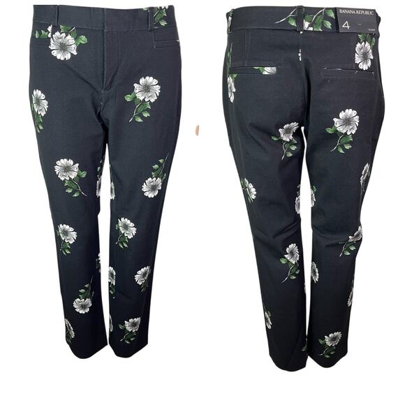 Banana Republic Pants - New Banana Republic Sloan Floral Print Skinny Fit Ankle Length Dress Pants